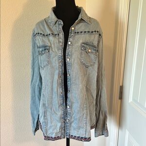 Denim Button-Up Jacket